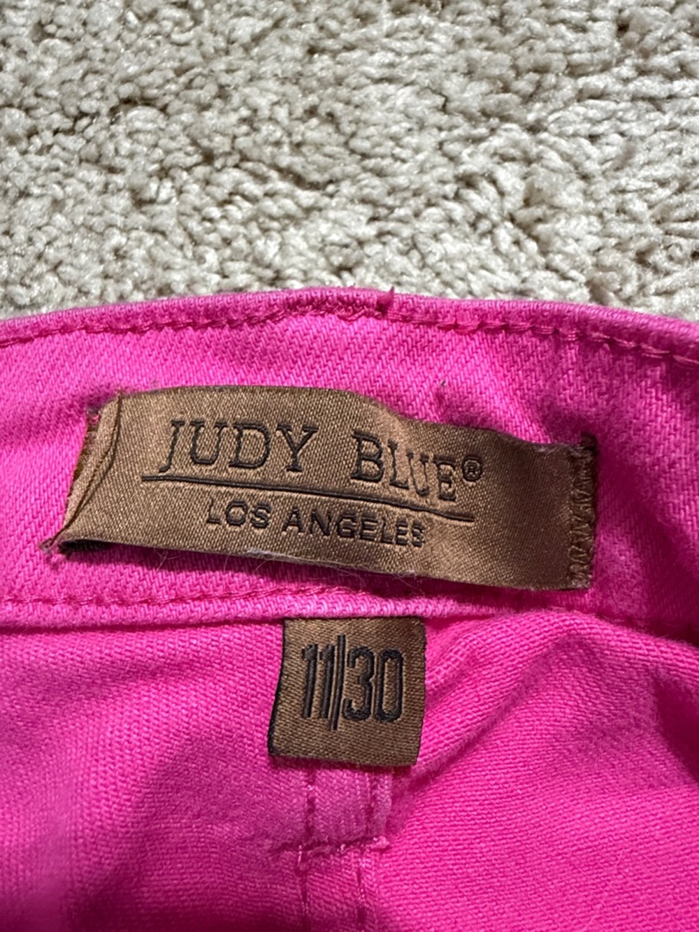 Judy Blue Hot Pink Wide Leg Jeans - Picture 5 of 7